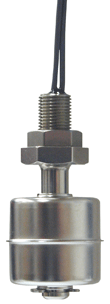 miniature float switch for vertical mounting made of stainless steel