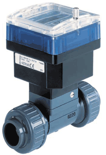 impeller flow meter with batching or switching electronics
