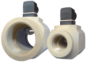 impeller flow meter from plastic up to 1000 l/min